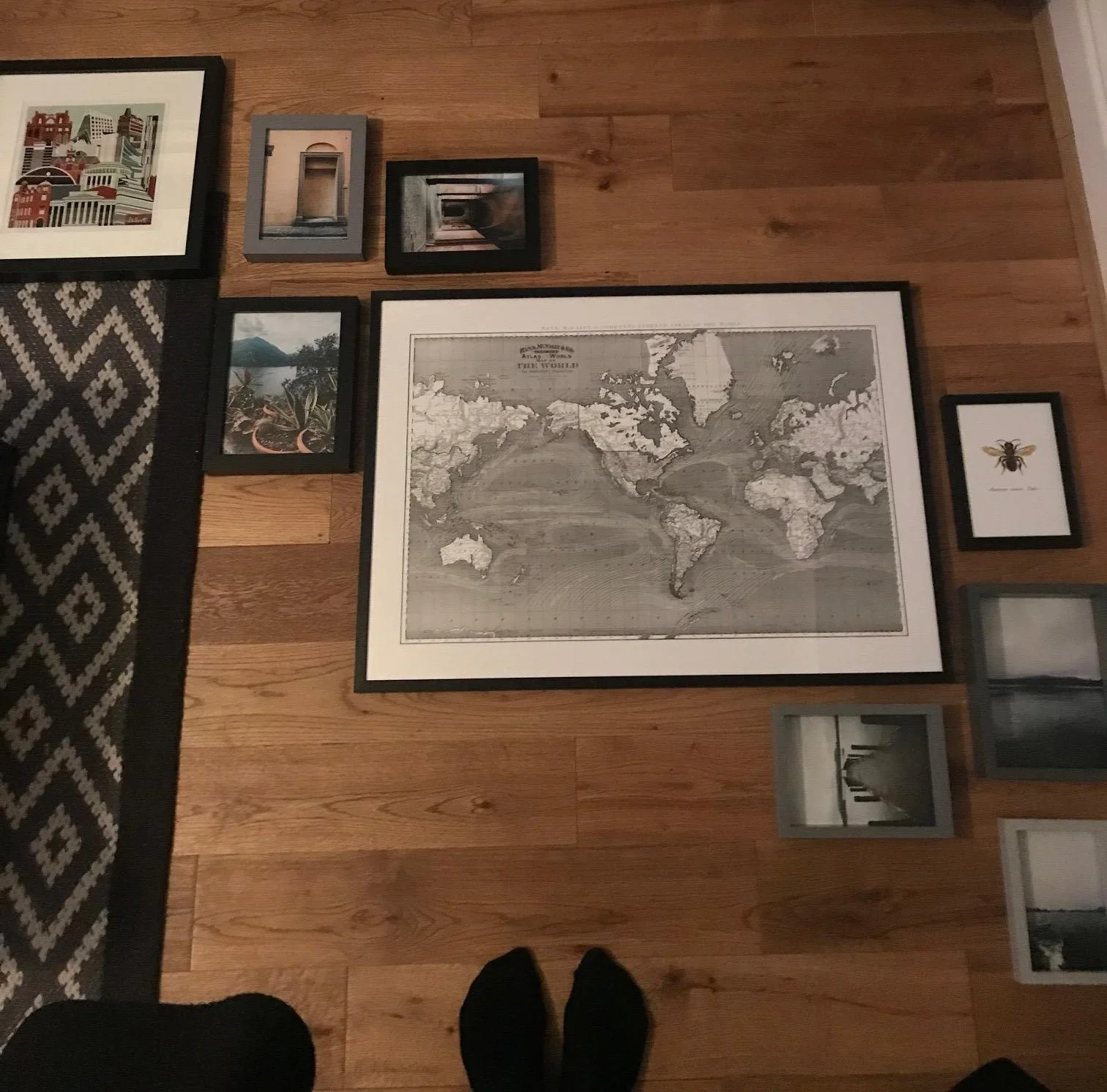 Figuring out the gallery wall - practise makes perfect. 
