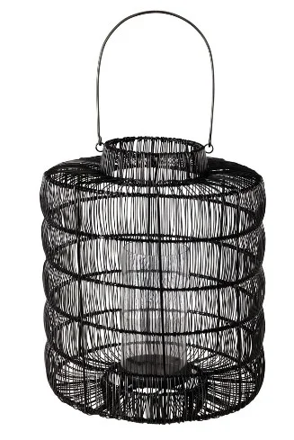 Maputo Black Metal Outdoor Lantern