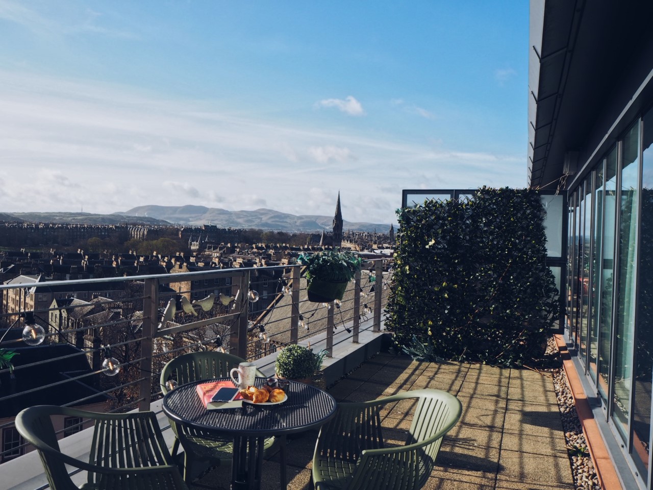 Novotel Edinburgh Suite Balcony - the views are gorgeous!