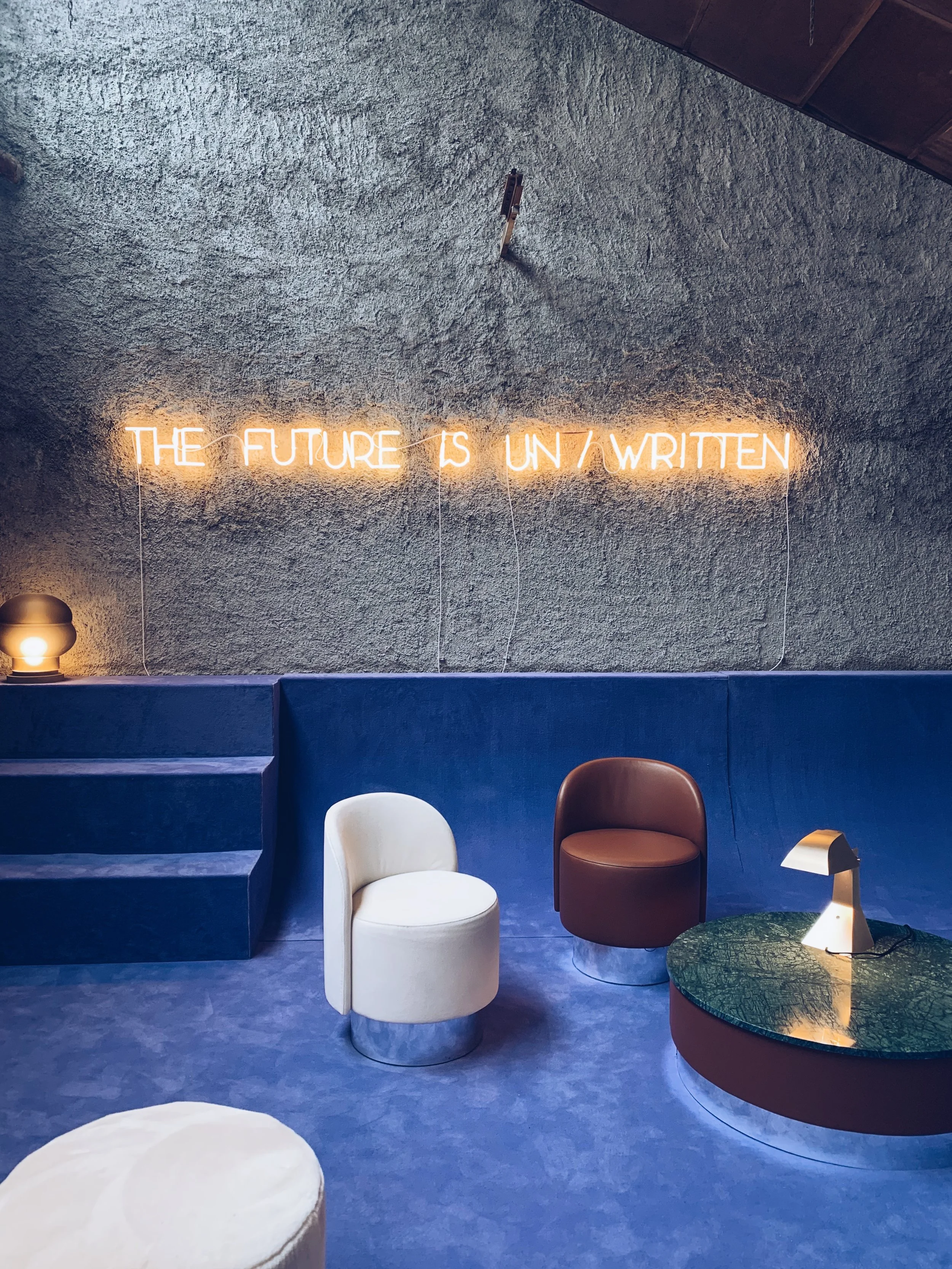 The future is unwritten, Studio Pepe installation, Milan Design Week 2019.