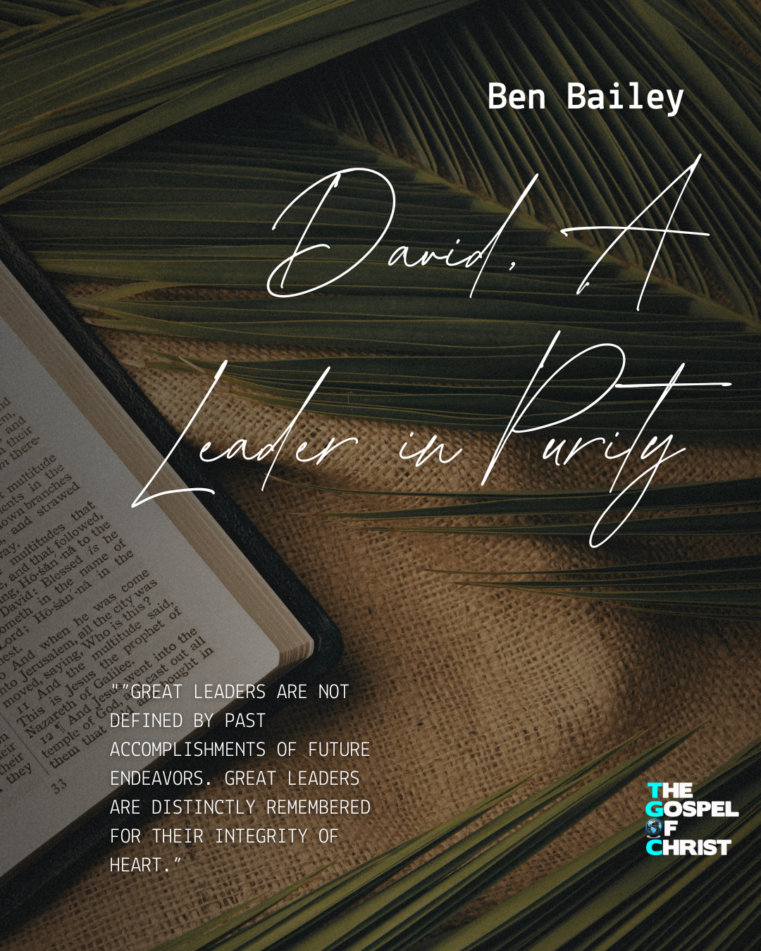 David, A Leader in Purity