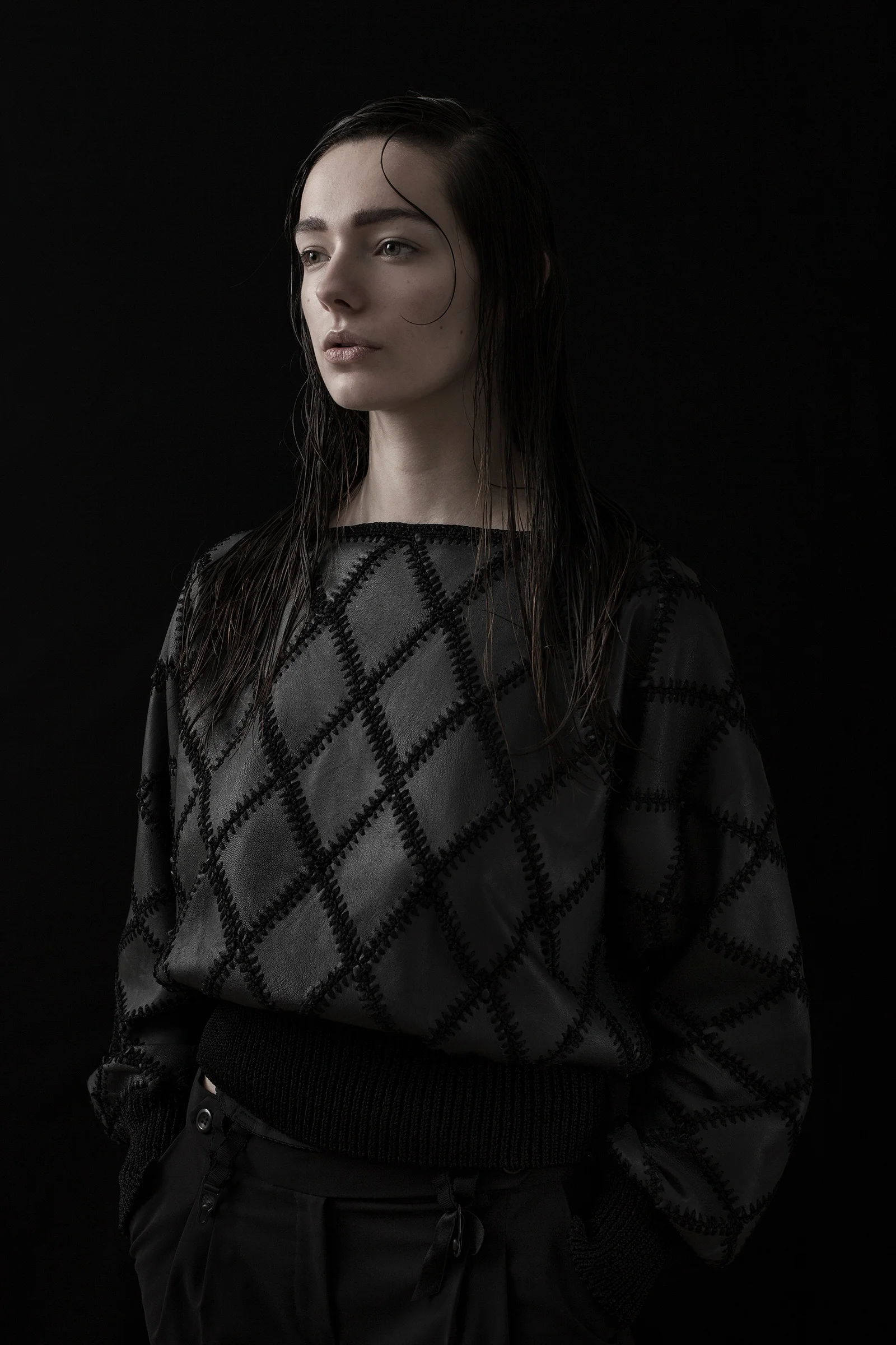 Bronwyn. Black on Black, monochrome. Gabriela Silveira Photography. @gabiesilveira