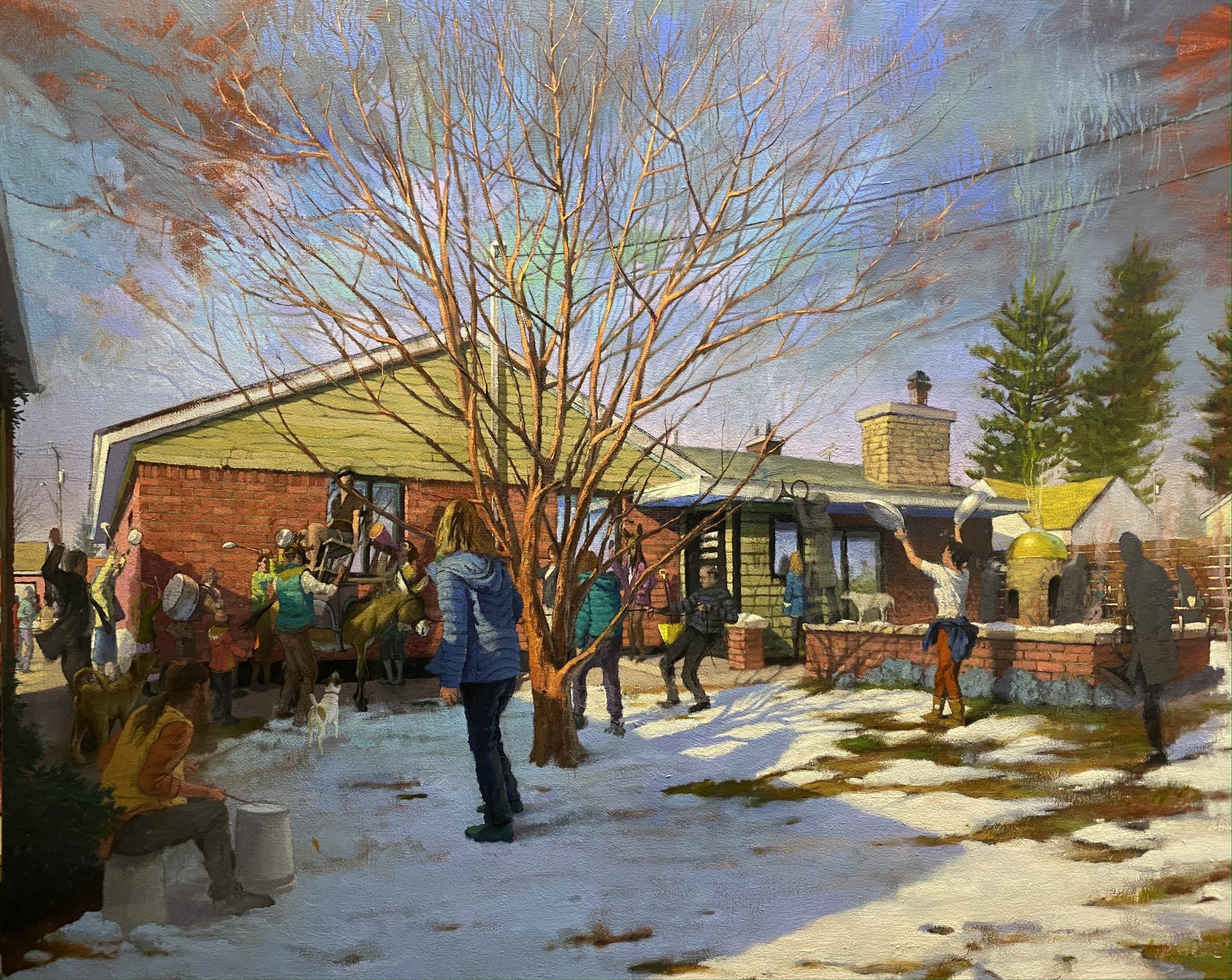 Backyard Charivari 2023, Oil on Canvas, 40 x 50 in.