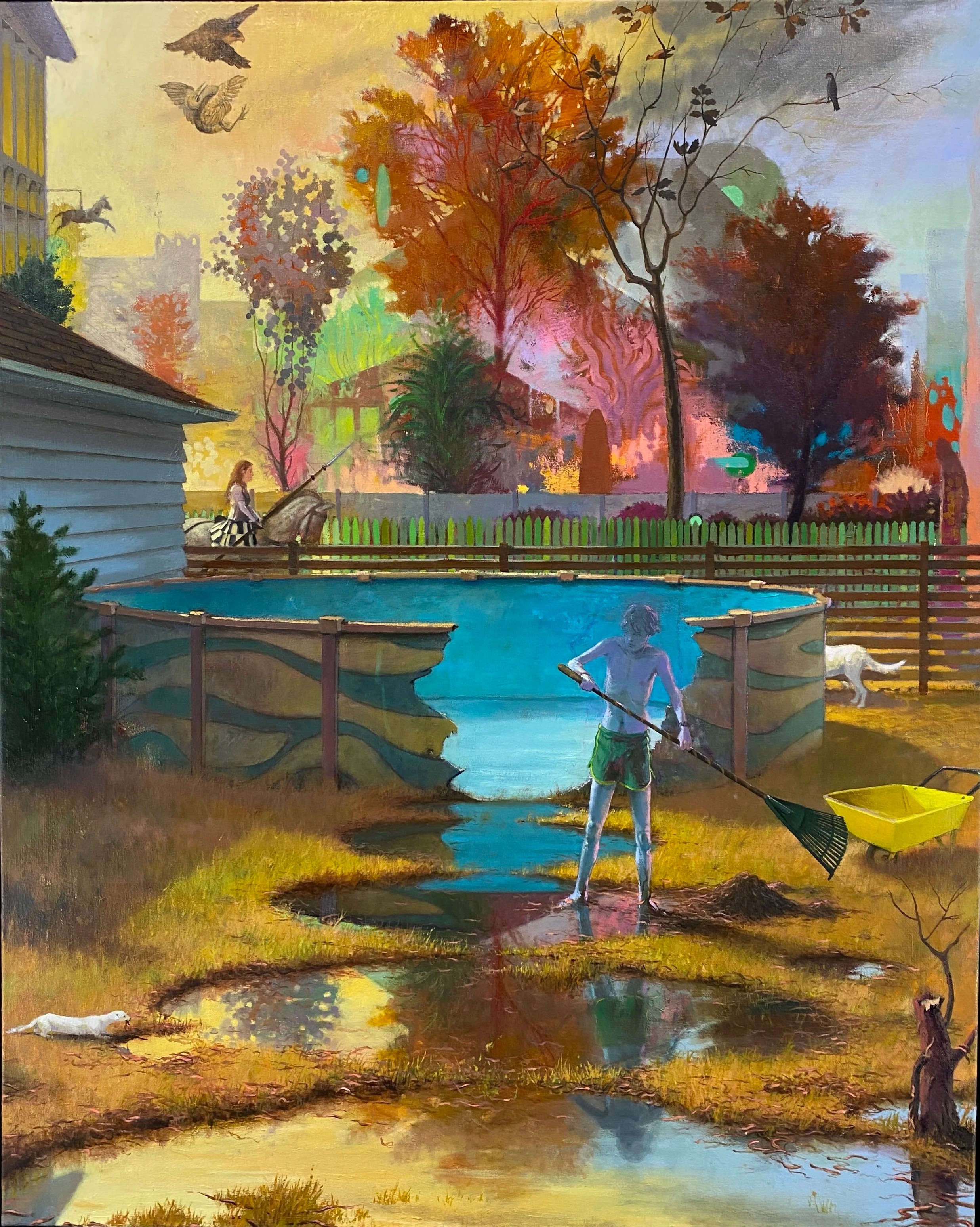    Aftermath #2:  Worms!    2025,  o/c,  50 × 40 in.   