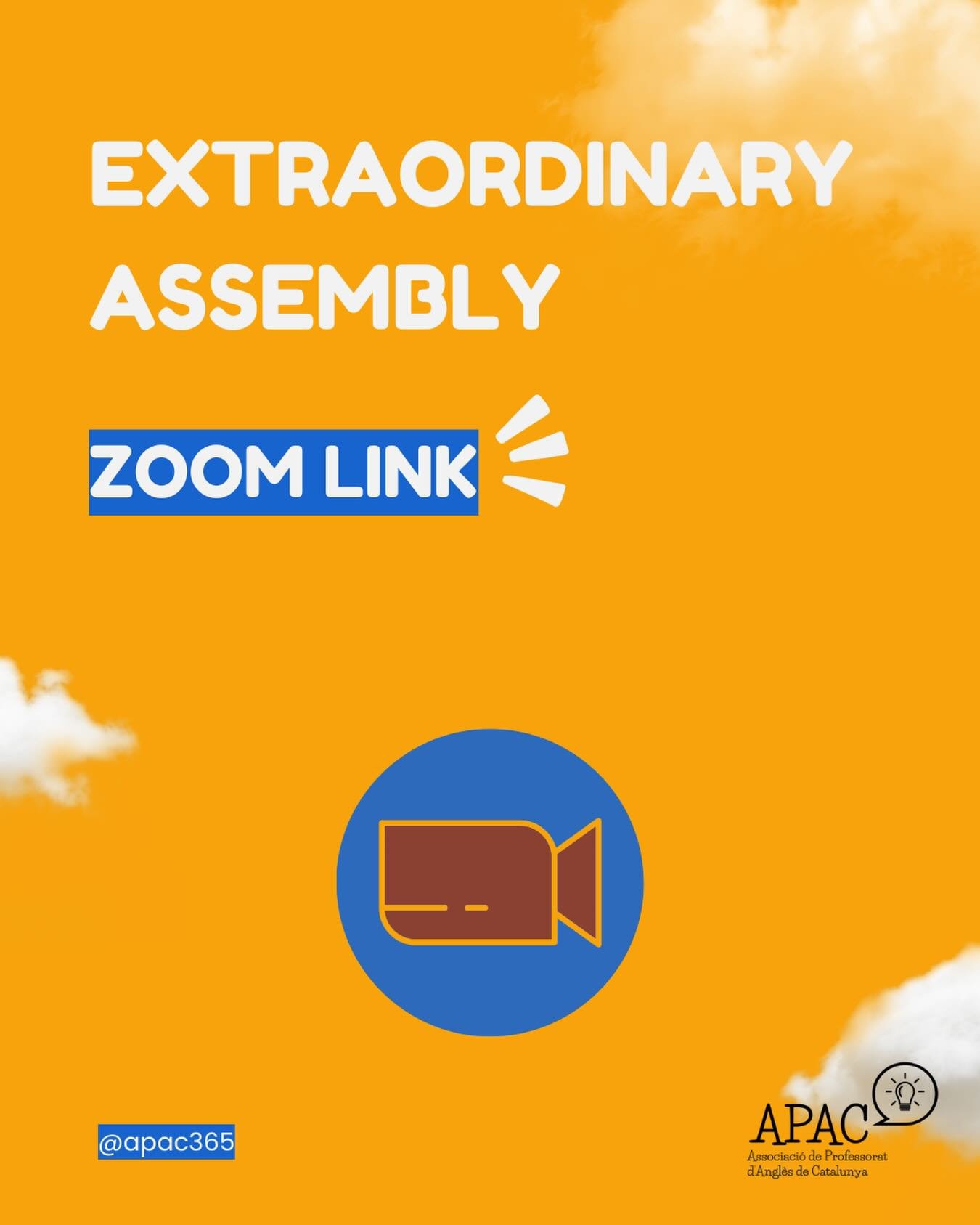 📅 Extraordinary Assembly: November 22nd Zoom at 11h

https://us06web.zoom.us/j/5618703877?pwd=FGaK1amk1uNN1x7geAdemZhp3asZ8l.1

Meeting ID:  561 870 3877
Passcode: 01022024

📍 Let&rsquo;s come together, share our views, and vote on APAC&rsquo;s fut