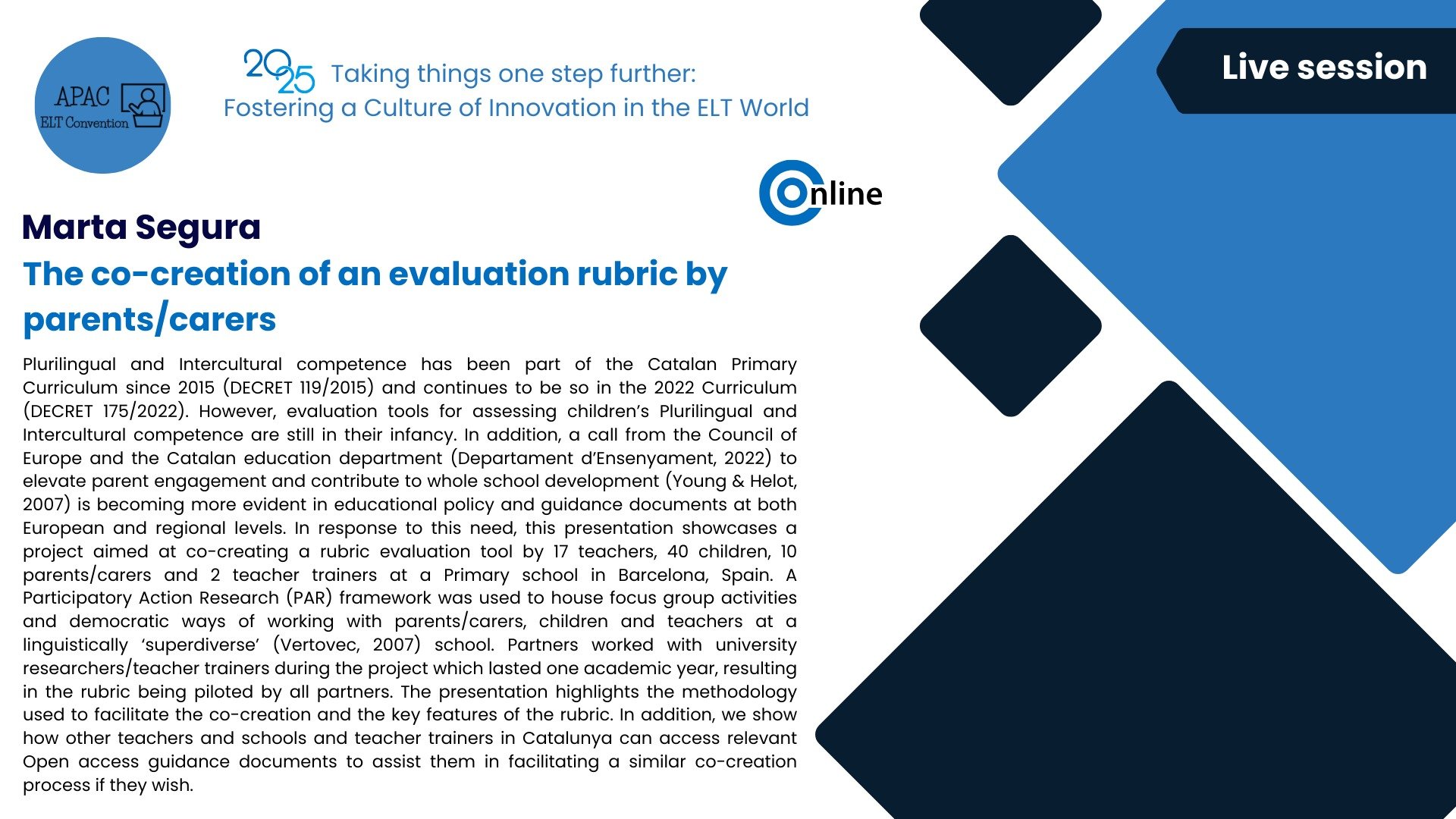 🚀 Taking Things One Step Further at the APAC ELT Convention! 🚀

On Friday, January 31st, we continue with another round of insightful sessions led by expert speakers in English Language Teaching. These talks will provide fresh ideas and strategies 