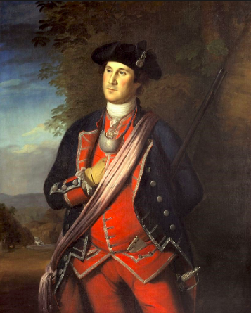 A young George Washington, painted by Charles Wilson Peale