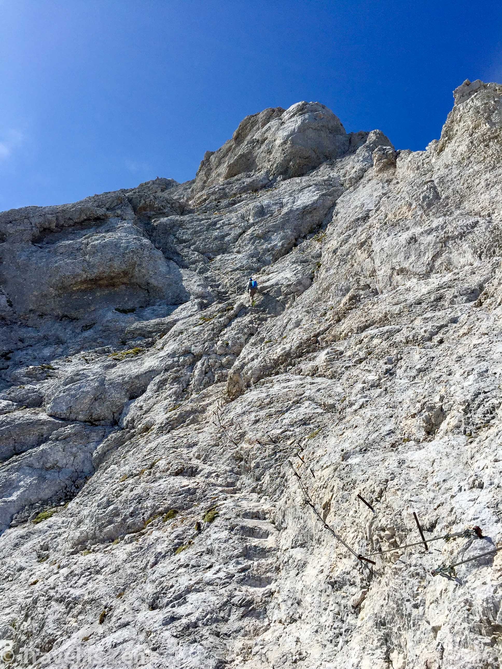 climbing Mala Triglav