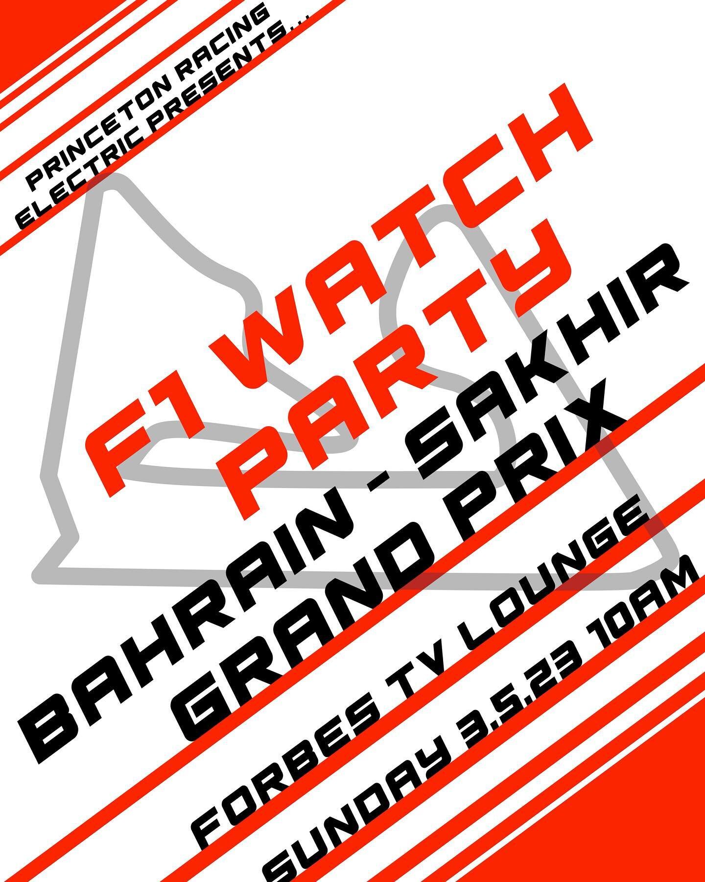 join us on Sunday for the first F1 watch party of the season!