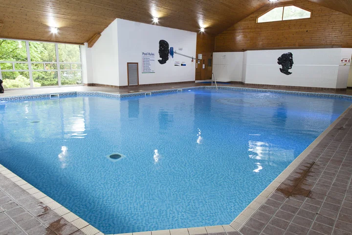 Pool, sauna and steam room on-site