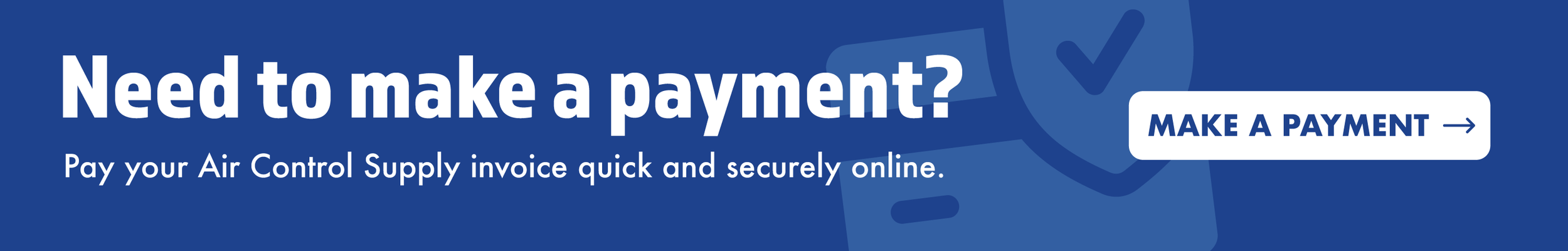 Make a payment banner