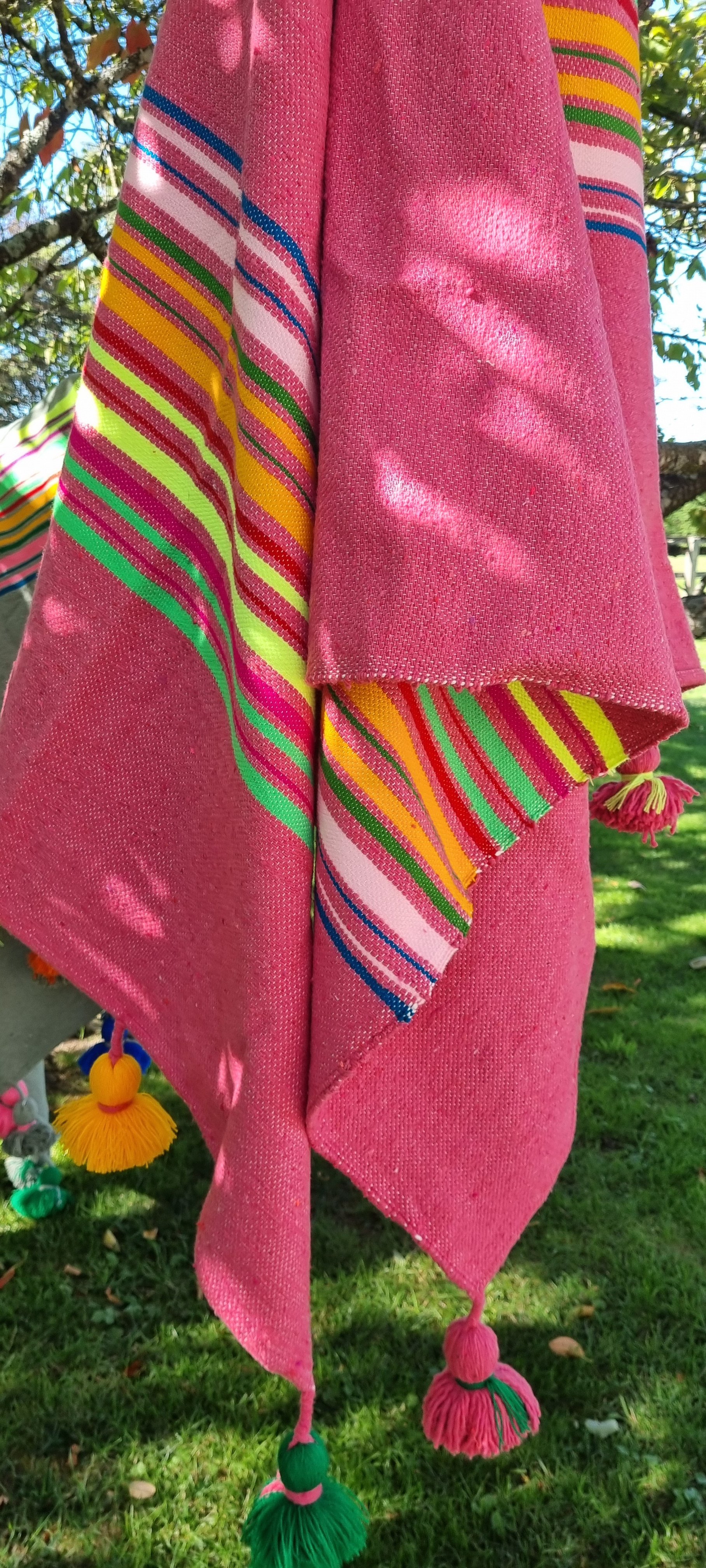 Pink Rainbow Large Throw