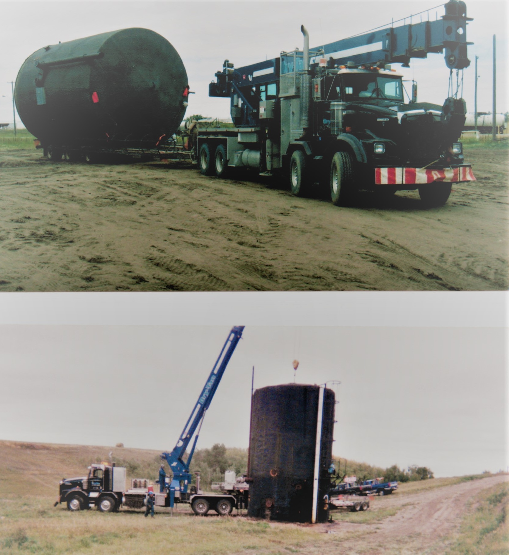 top picture: 2003 - 42 ton and tank cradle bottom picture: 2003 - 30 ton and tank cradle
