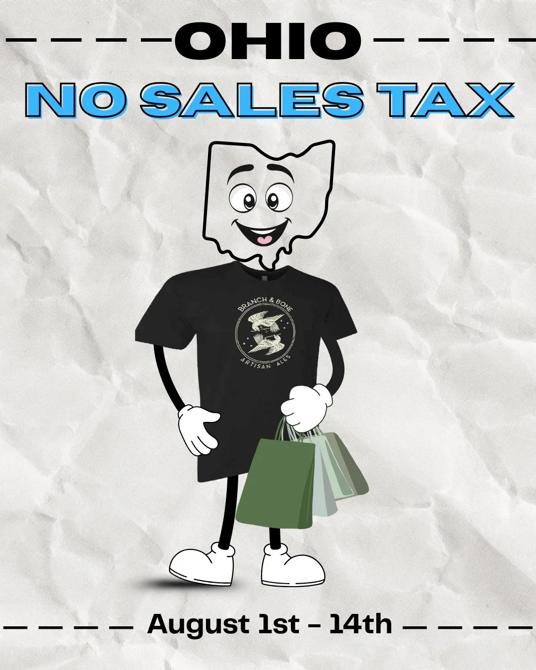 The merch shelves are stocked, and thanks to Ohio&rsquo;s tax-free &quot;weekend&quot;, there&rsquo;s no extra tax standing in your way.

If you&rsquo;ve had your eye on a shirt, hat,  glass, or even some socks (!) now&rsquo;s the perfect time to gra