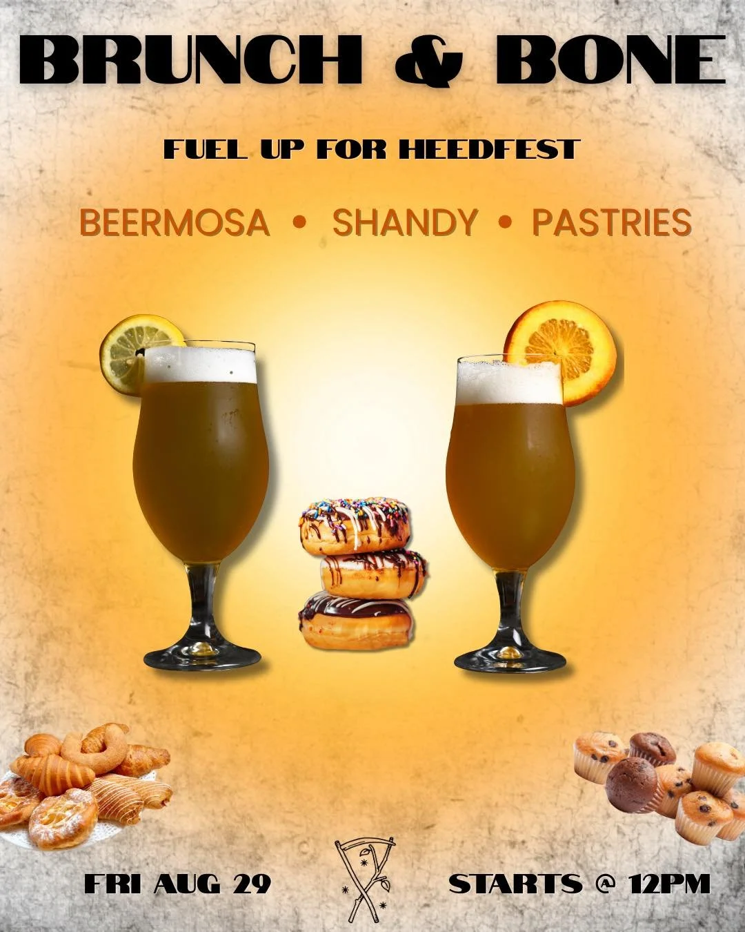 We&rsquo;re doing brunch our way this Friday. 🎶🍩
Shandies? Check. Beermosas? Check. Pastries? Oh yeah. GBV blasting? Absolutely. Come for the drinks, stay for the vibes (We promise you won&rsquo;t regret it!)
#heedfest #guidedbyvoices #daytonohio #