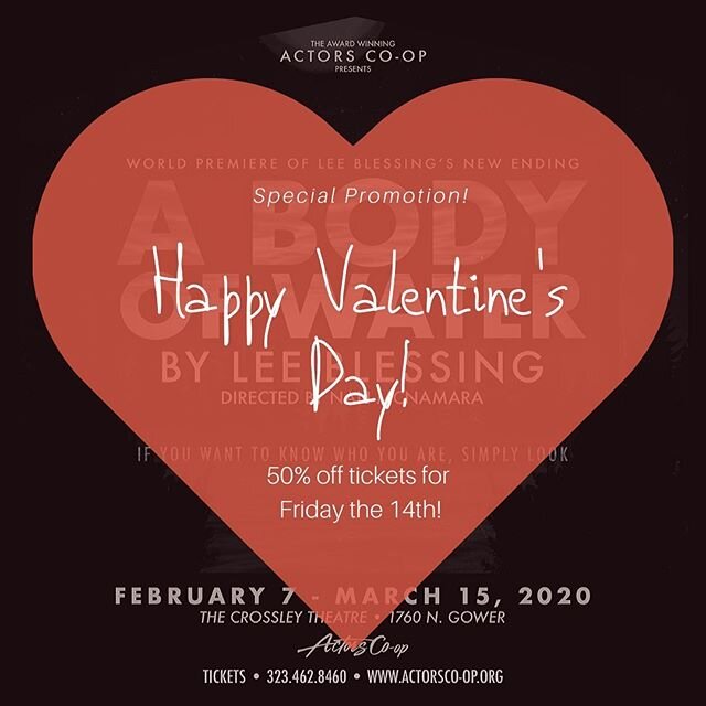 We ❤️ love and we ❤️ YOU, so enjoy a flash sale on tickets for this Friday night, Valentine&rsquo;s Day. USE CODE: Valentine FOR 50% OFF. Get a ticket for you and your loved one and join us at the theatre!!