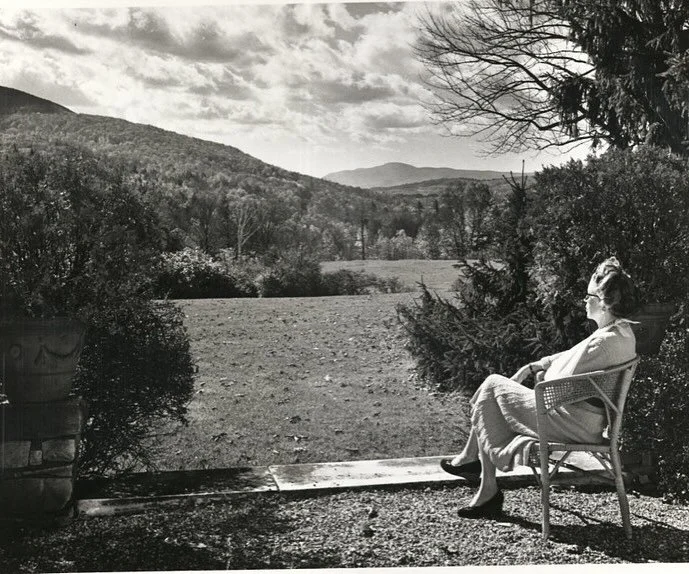 All these years later, and it&rsquo;s still an amazing view from the Residence Terrace, largely thanks to the dedicated preservation work of French&rsquo;s Daughter, Margaret French Cresson, pictured here. ⁠
⁠⛰️⁠
image source: Chesterwood Archives, C