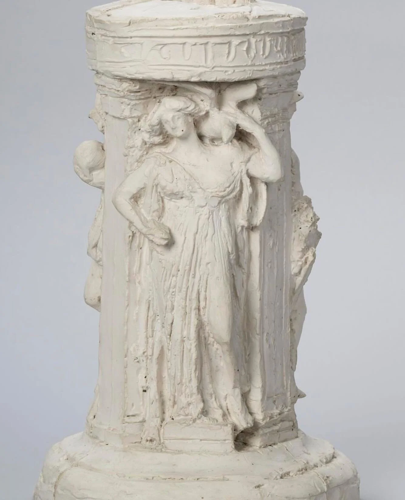 What a ✨️relief ✨️ it&rsquo;s Friday! ⁠
⁠
This plaster maquette is a rough preparatory sketch for the fountain that was to replace a previous memorial to Admiral Samuel F. du Pont by sculptor Launt Thompson (1833-1894). The maquette includes three hi