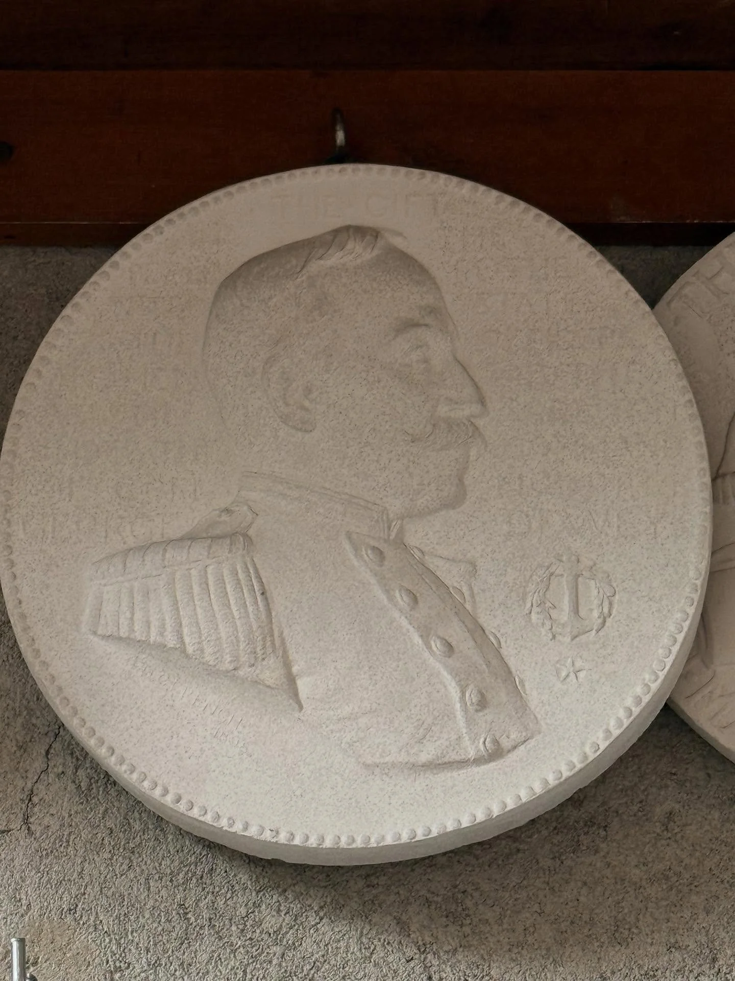 What a ✨relief ✨ it&rsquo;s Friday! 

On the wall of his Studio hangs this plaster relief portrait by Daniel Chester French. 

This piece, The Dewey Medal, was designed for the US Navy. Medals were given to servicemen who were under the leadership of