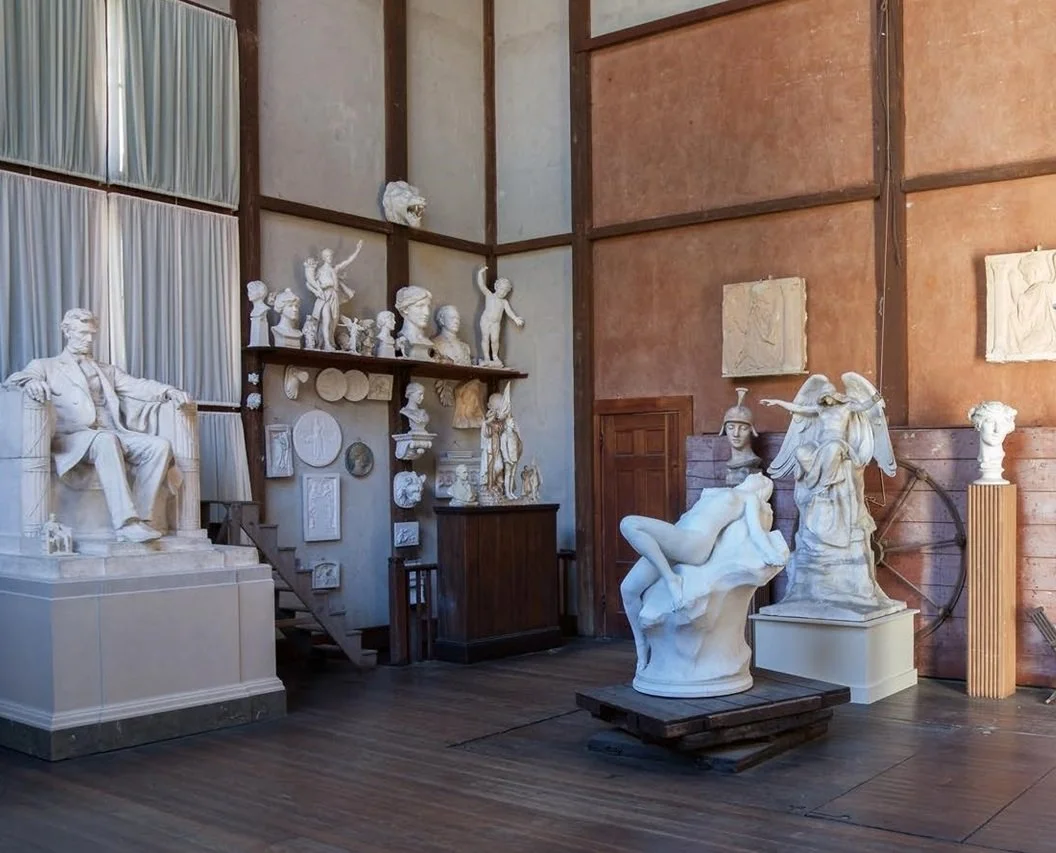 Studio with Andromeda and Lincoln cropped Don Freeman photograph (1).jpg