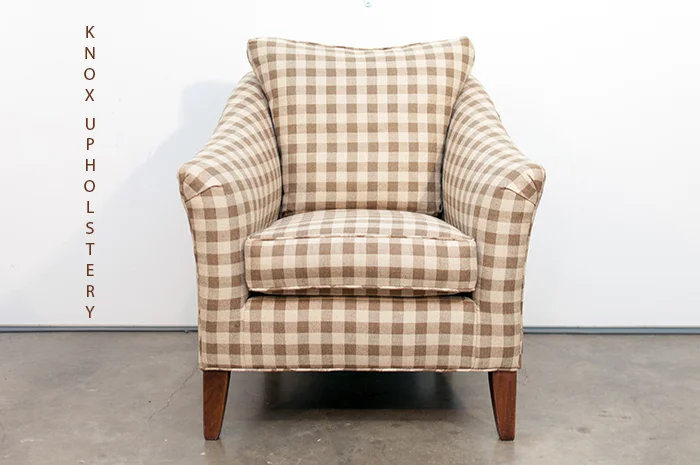 Buffalo-check upholstered arm chair (Copy)
