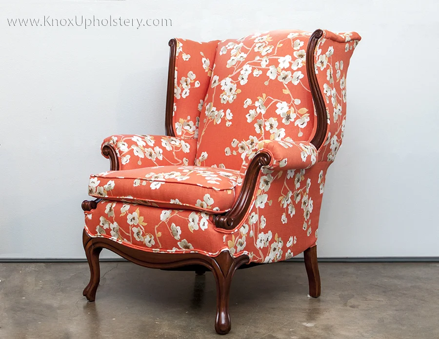 Upholstered Show-wood Wingback Chair (Copy)