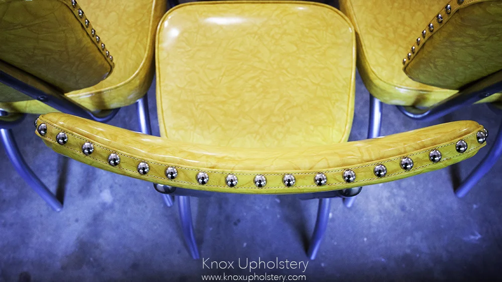 Set of MCM cracked vinyl dinette chairs (Copy)