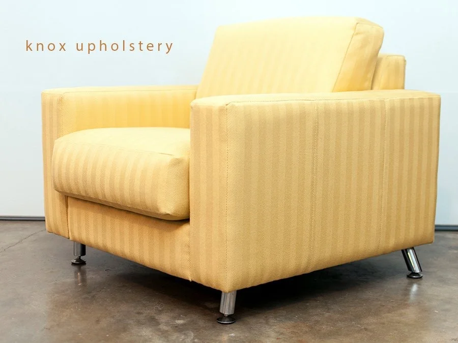 yellow upholstered arm chair (Copy)