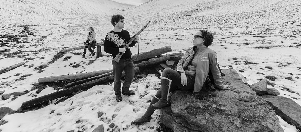 Climbing a glacier in Spitsbergen, 2012.