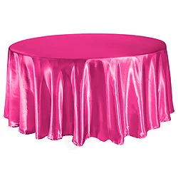 Fuchsia Satin Table Cover Reserve Now