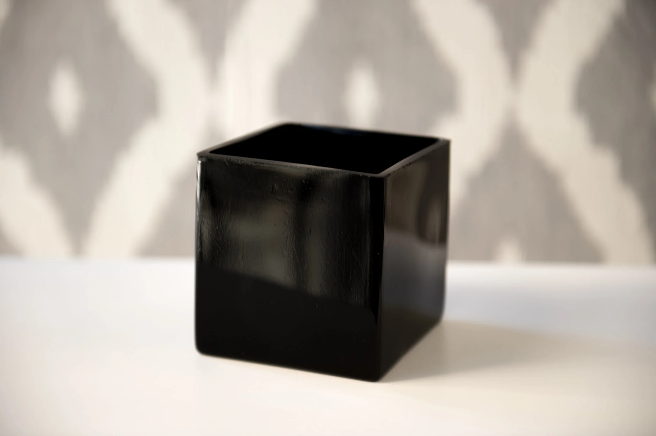 Short Black Rectangle Vase Reserve Now
