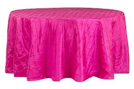 Hot Pink Pintuck Table Cover Call to Reserve