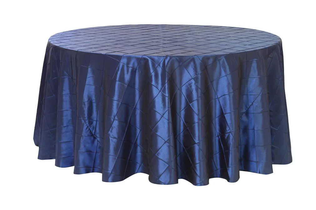 Navy Blue Pintuck Table Cover Call to Reserve