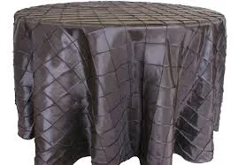 Pewter Pintuck Table Cover Call to Reserve