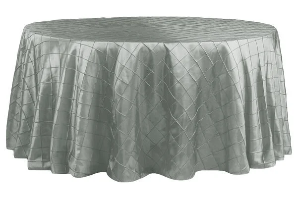 Silver Pintuck Table Cover Call to Reserve