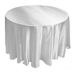 White Satin Table Cover