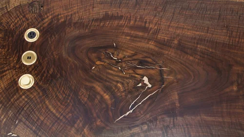 Brass and Walnut Smart Desk — Blacktail Studio