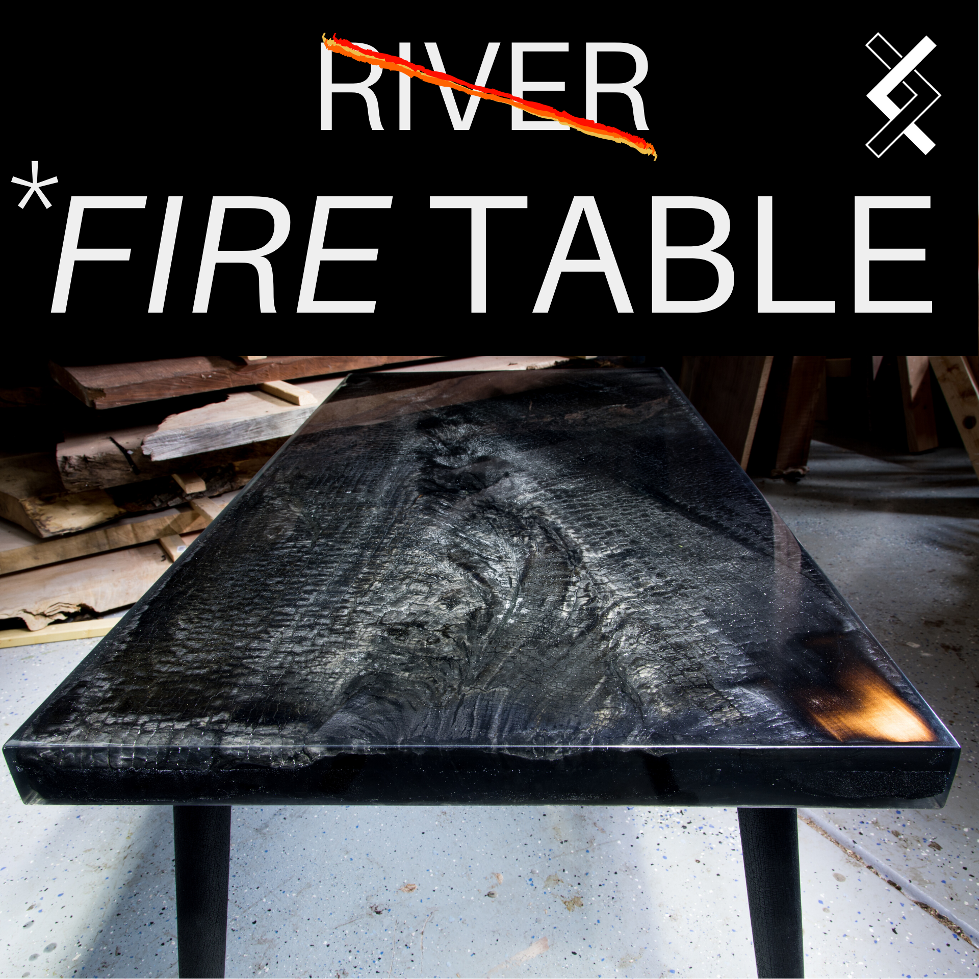 Fire Epoxy Table 
