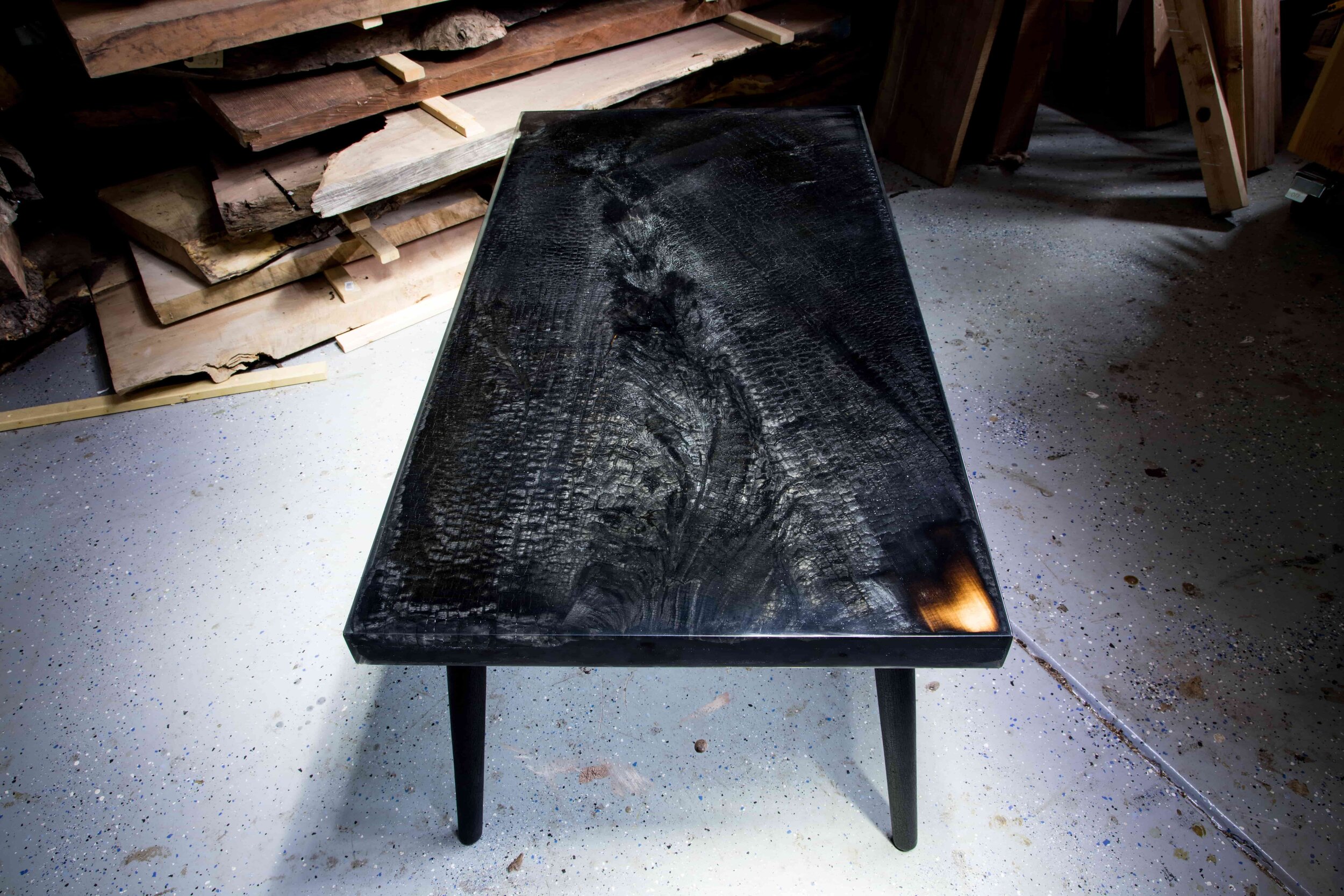 fire epoxy table coffee table 