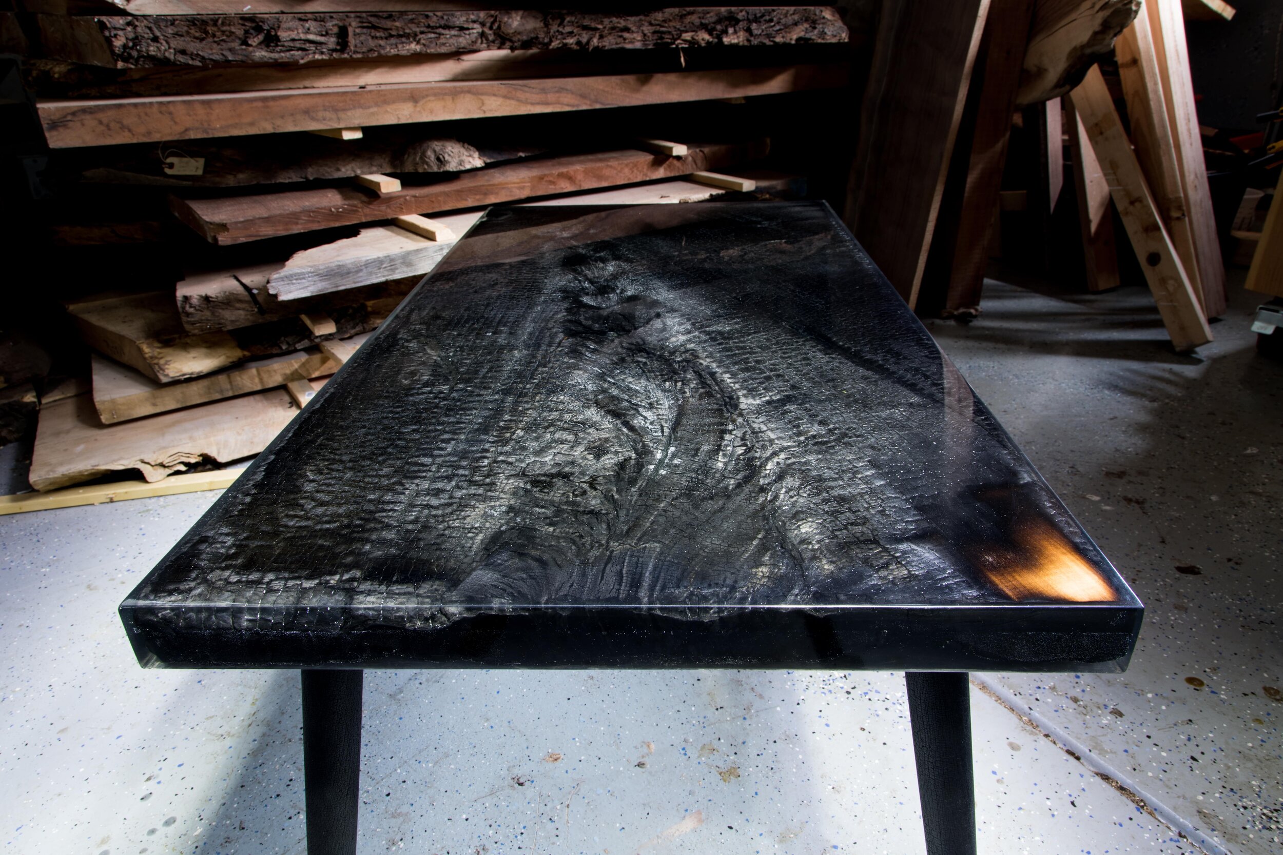 fire epoxy table