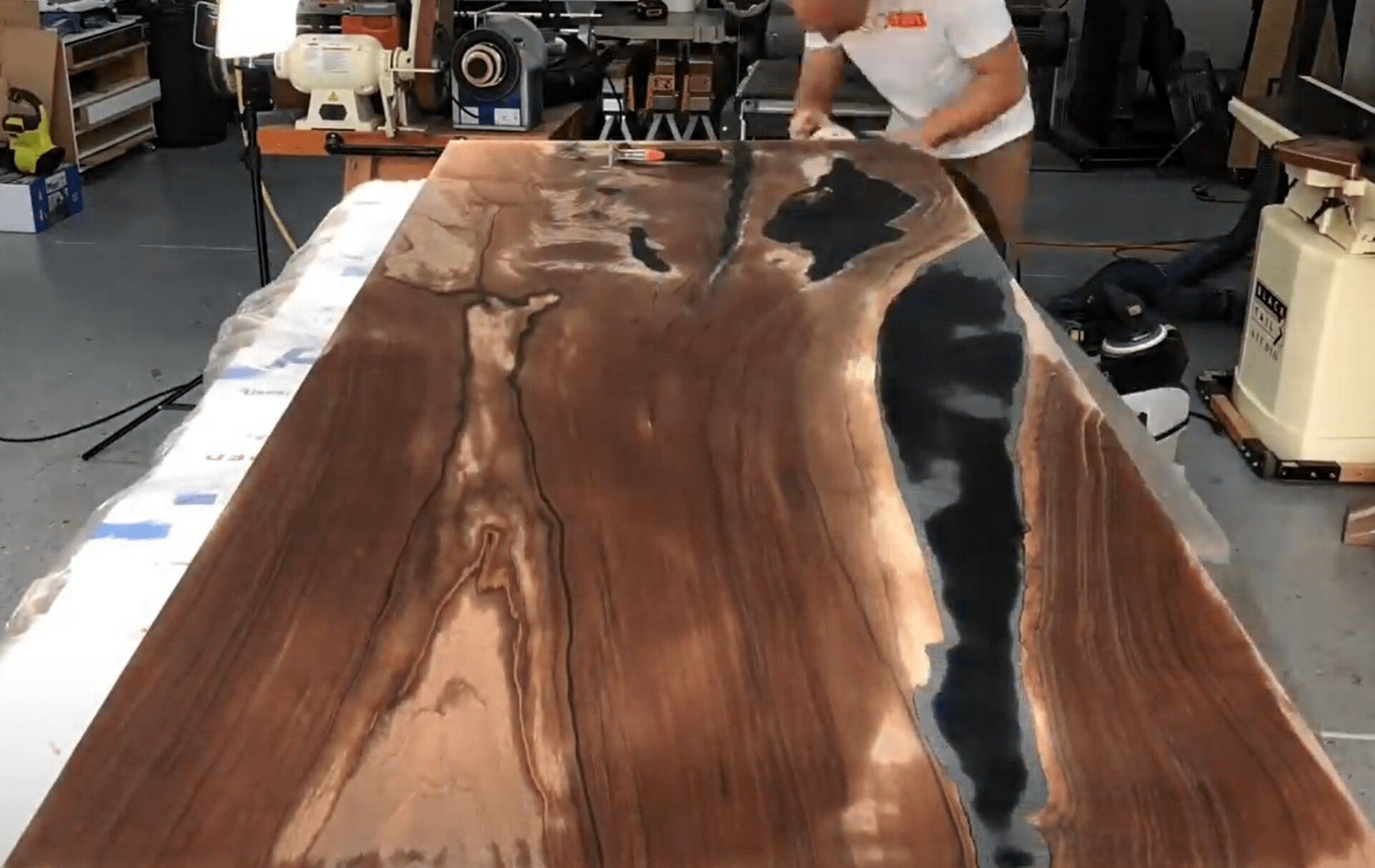 I'm getting this hazy look when using Rubio monocoat over clear epoxy. this  is stone coat epoxy. am I doing something wrong or is this the way it will  cure over epoxy?;the