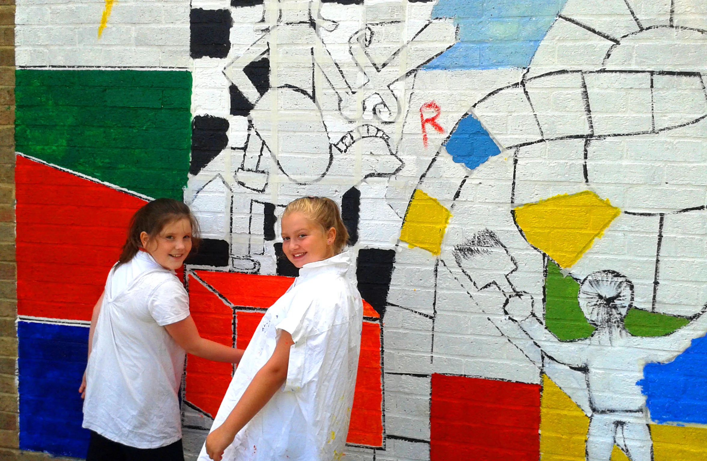 Lanchester EP mural start.jpg