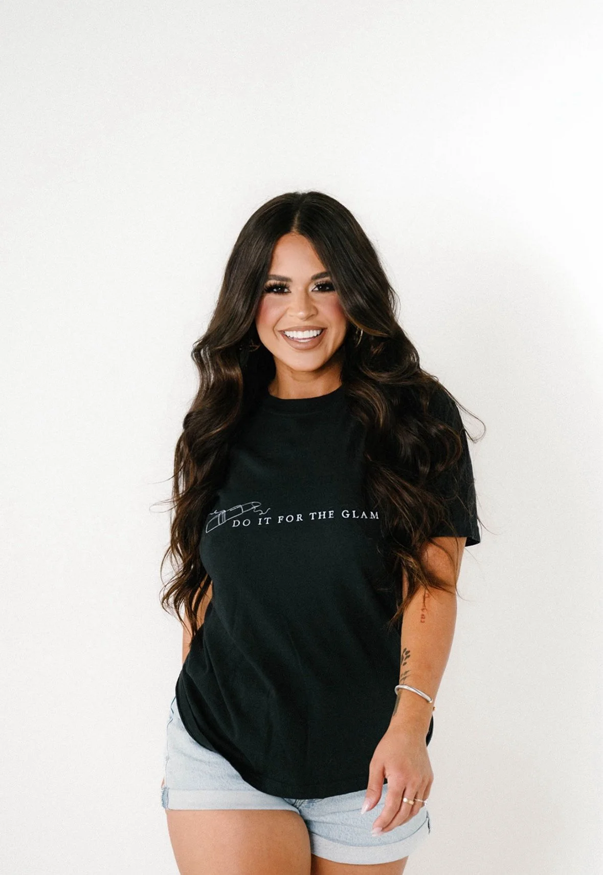 "Do It For The Glam" Black Tee