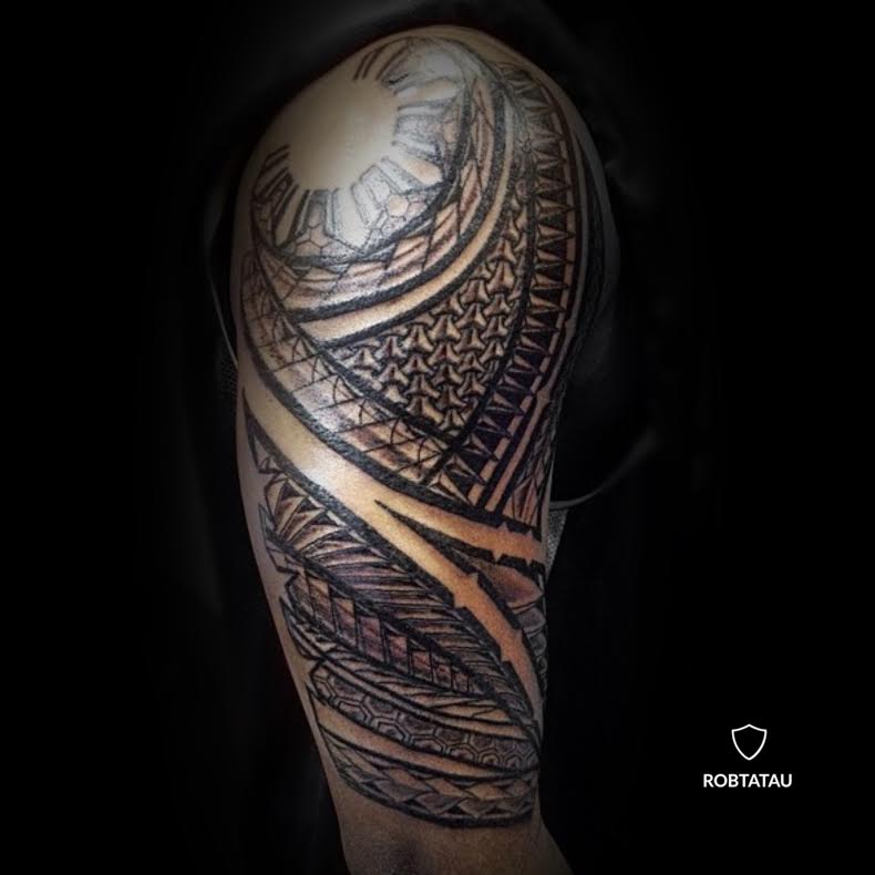 Polynesian tribal tattoo by Robtatau