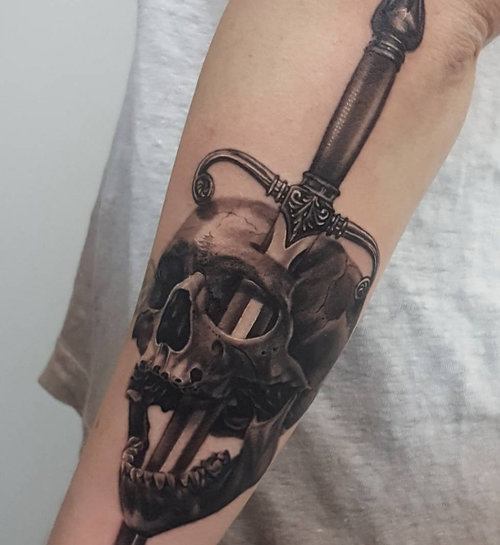 Sword Tattoo on Calf  Best Tattoo Ideas Gallery