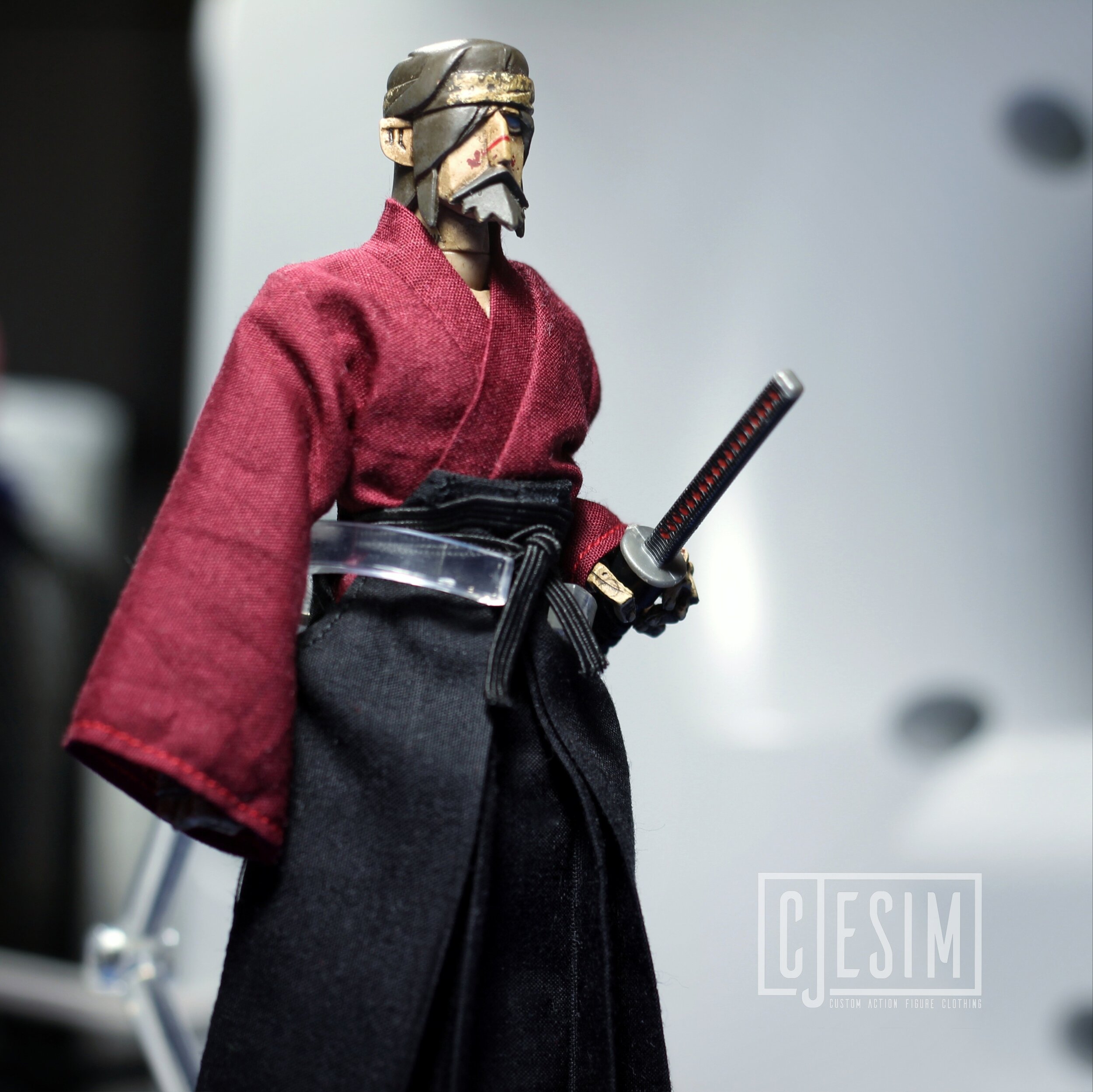 hakama Belt  for a 12 inch samurai figure #64,scale is 1/6 kimono kataginu 