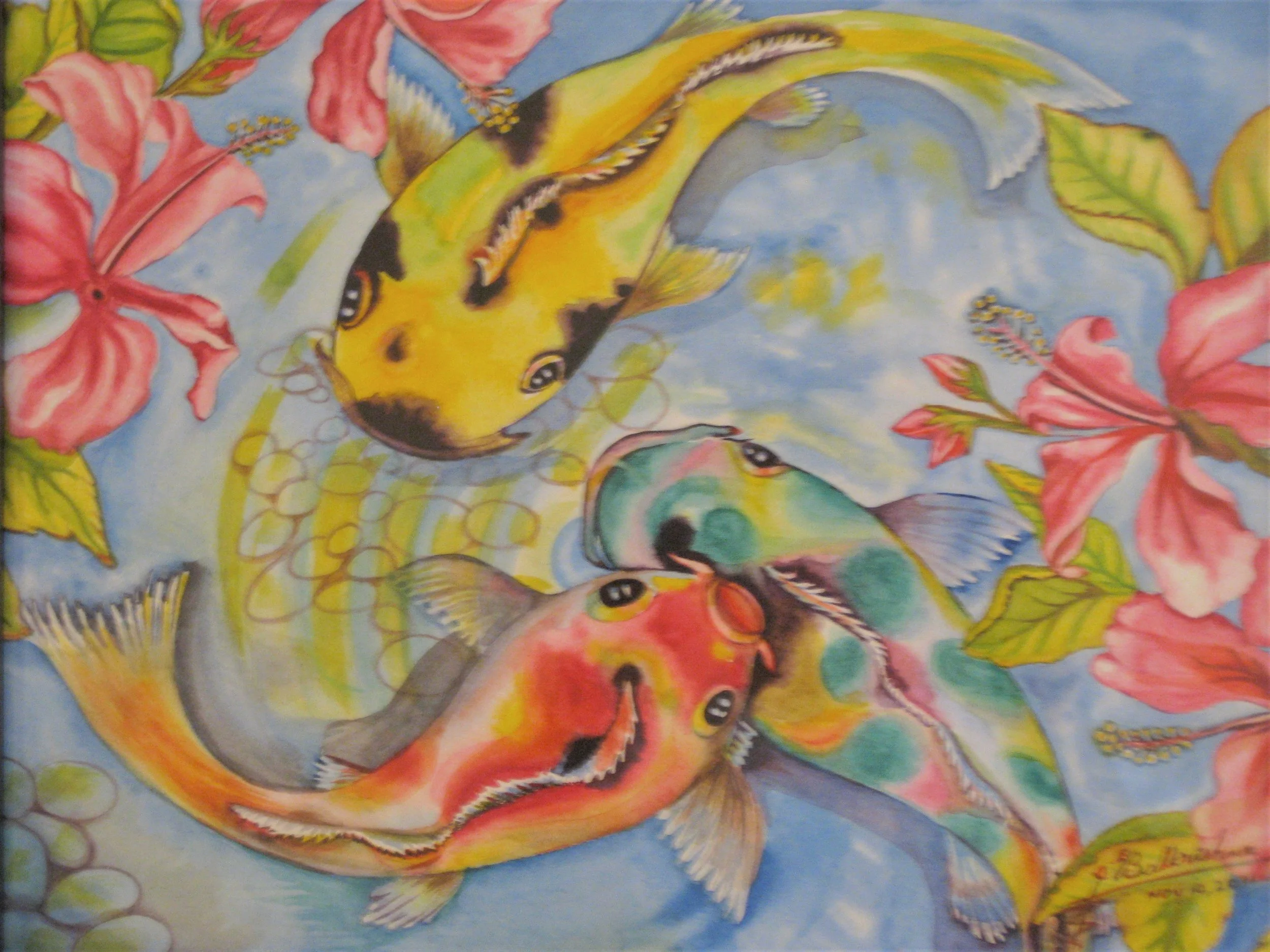 Koi I, Watercolor, 11x14, Collection Klara Hanincova