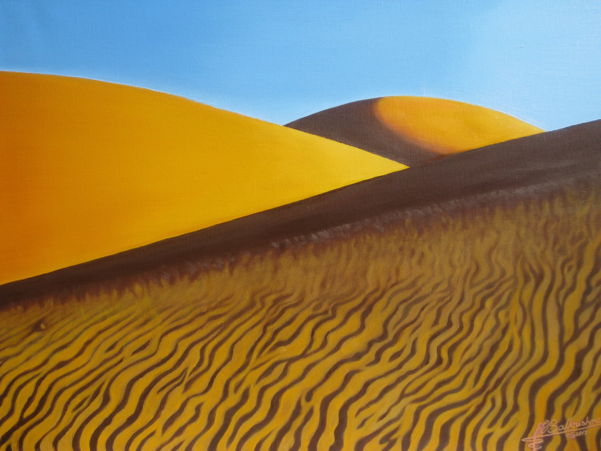 Sand Dunes VI, Abu Dhabi, Oil on canvas, 18x24
