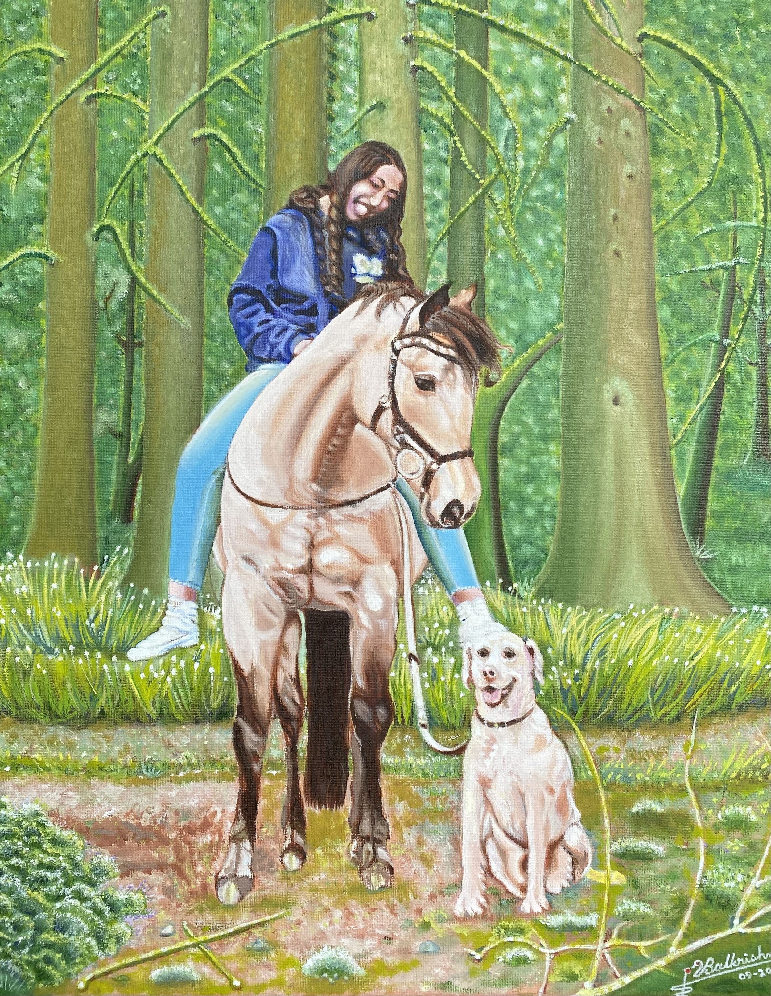 Friends, Oil on canvas, 18x24, Collection Swati Parekh