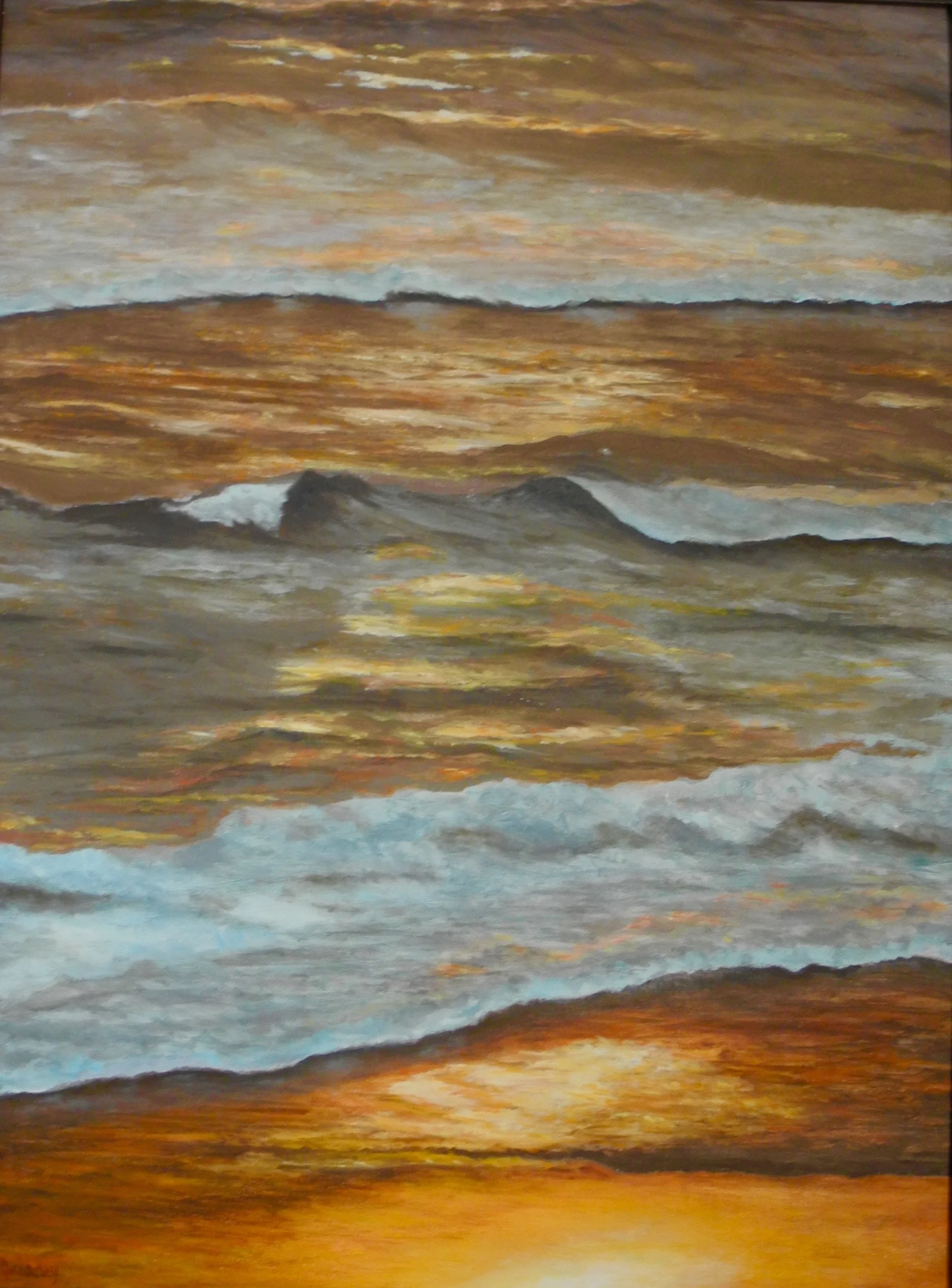 Surf at Sunset oil 18x24